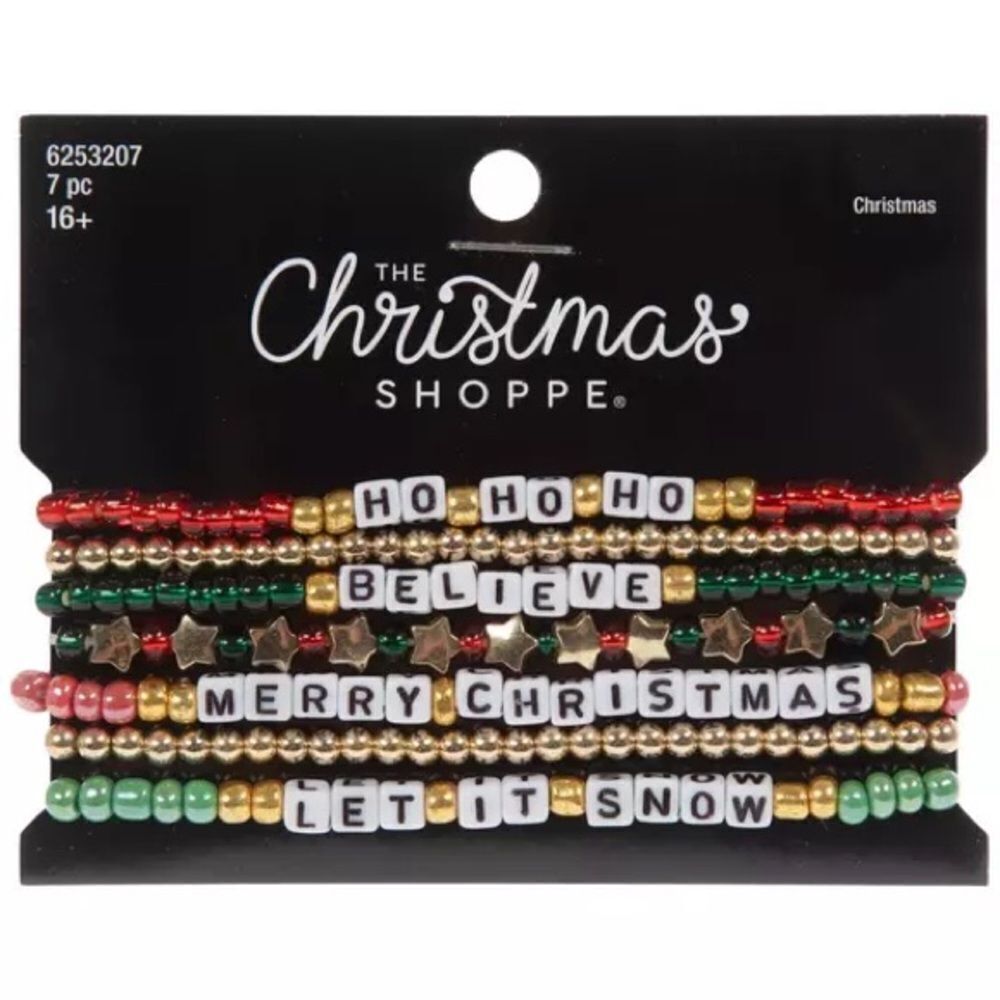 New 7 Holiday Beaded Bracelets NWT